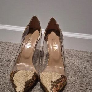 Antik Batik Beige and Brown Heels